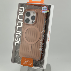 Mutural Bumpy Solid Magsafe Series für iPhone 16 Pro Rose Gold