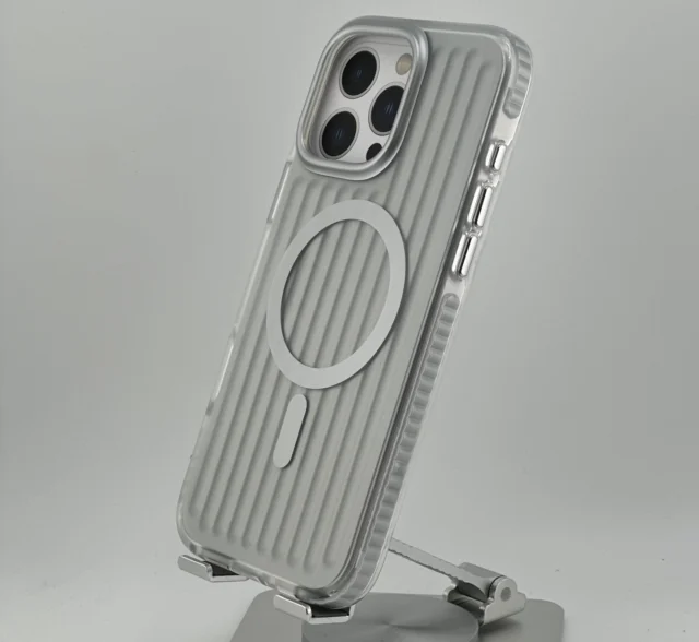 Mutural Bumpy Solid Magsafe Series iPhone 16 ProMax Metallic Silver – Bild 3
