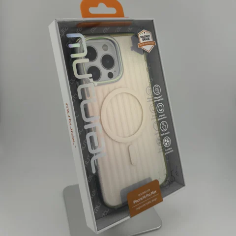 Mutural Bumpy Clear Magsafe Serles Hülle für iPhone 16 Pro Max Black
