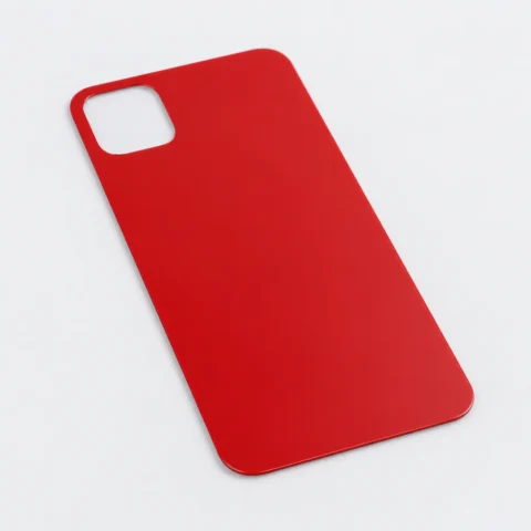 Rückseite Glas fur iPhone 12 Backcover Akkudeckel Rot mit LOGO