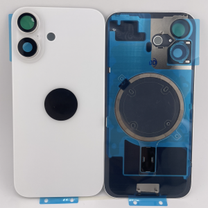 Rückseite Glas fur iPhone 16 Backcover Akkudeckel Waiß mit LOGO