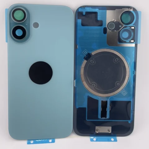 Rückseite Glas fur iPhone 16 Backcover Akkudeckel Grün mit LOGO