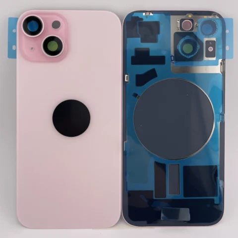 ückseite Glas fur iPhone 15 Backcover Akkudeckel Rose mit LOGO