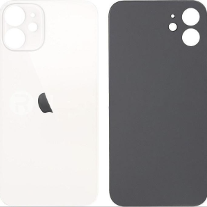 Rückseite Glas fur iPhone 12 Backcover Akkudeckel Weiß mit LOGO