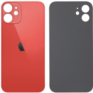 Rückseite Glas fur iPhone 12 Backcover Akkudeckel Rot mit LOGO