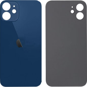 Rückseite Glas fur iPhone 12 Backcover Akkudeckel Blau mit LOGO