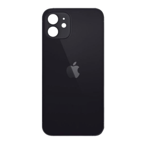 Rückseite Glas fur iPhone 12 Backcover Akkudeckel Schwarz mit LOGO