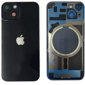Rückseite Glas fur iPhone 14 Backcover Akkudeckel Schwarz mit LOGO