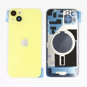 Rückseite Glas fur iPhone 14 Backcover Akkudeckel Gelb mit LOGO