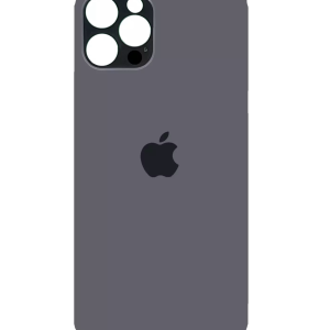 Rückseite Glas fur iPhone 12 Pro Max Backcover Akkudeckel Schwarz mit LOGO