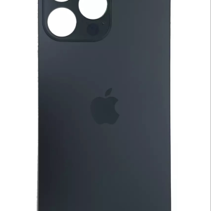 Rückseite Glas fur iPhone 14 Pro Max Backcover Akkudeckel Schwarz mit LOGO
