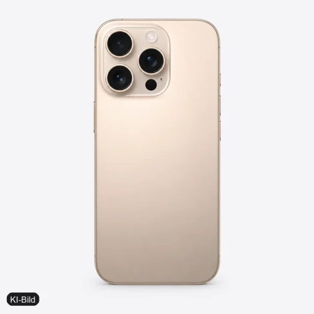 KI-Bild: iPhone 16 Pro 5G 128 GB Titan Wüstensand