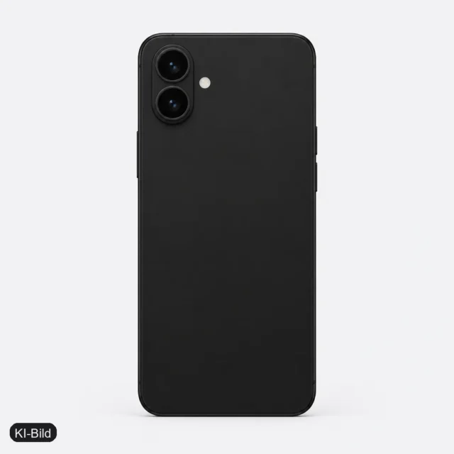 KI-Bild: iPhone 17 Schwarz – Rückseite